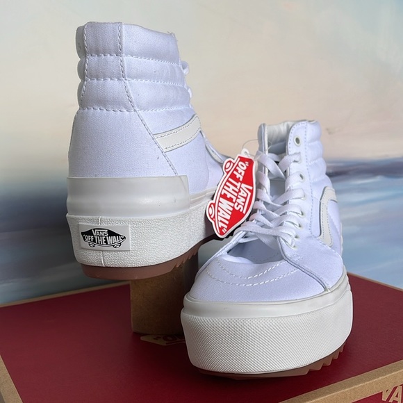 Vans WMNS Sk8-Hi Stacked (Canvas) True White
VN0A4BTWL5R Platforms Sneakers NIB - Picture 2 of 16